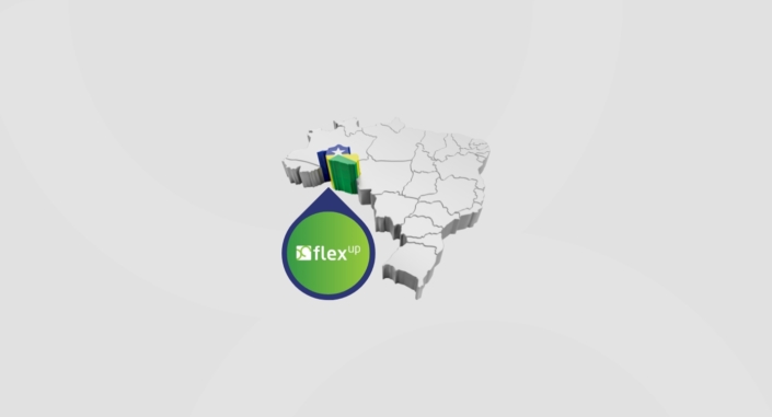 Mapa do Norte do Brasil com expansão da Flex Up